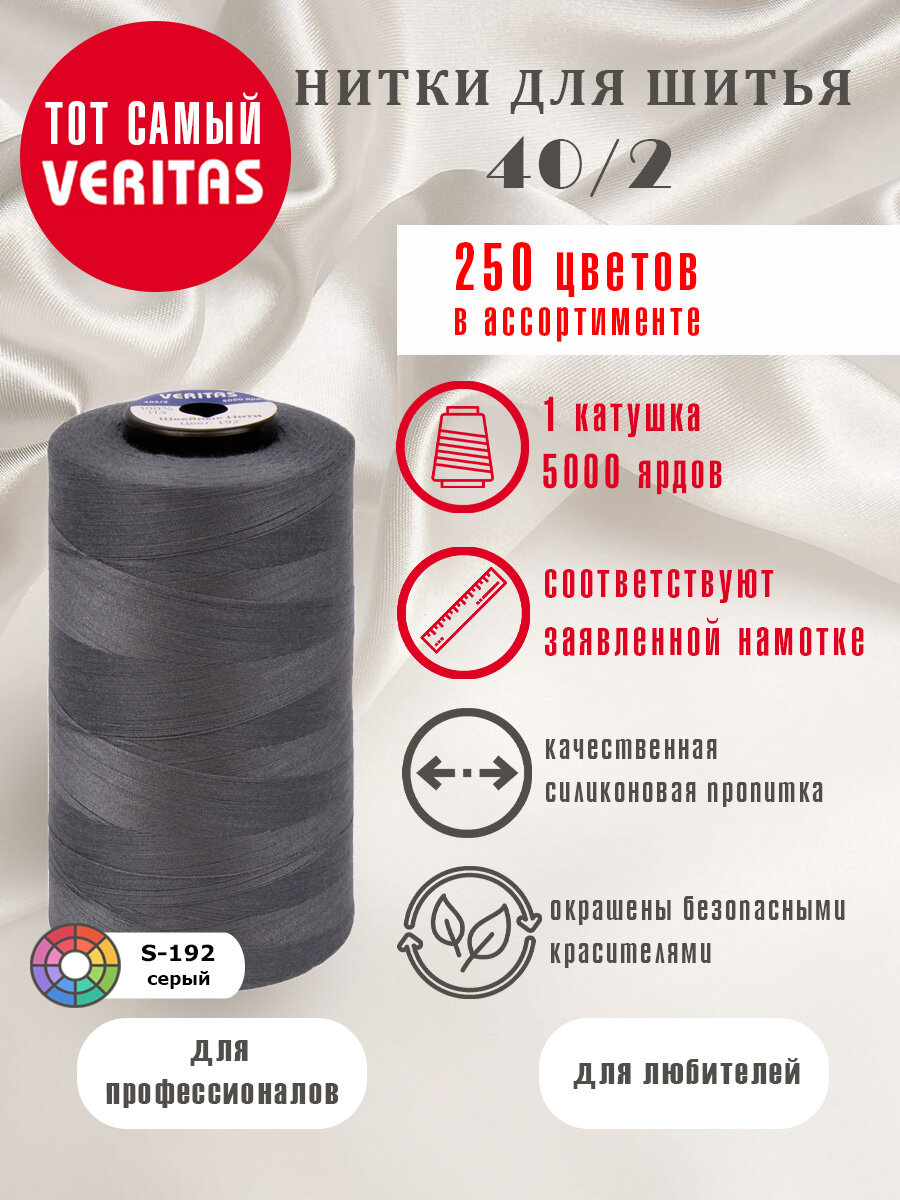 Нитки для шитья на швейной машинке оверлоке 40/2 1 бобина