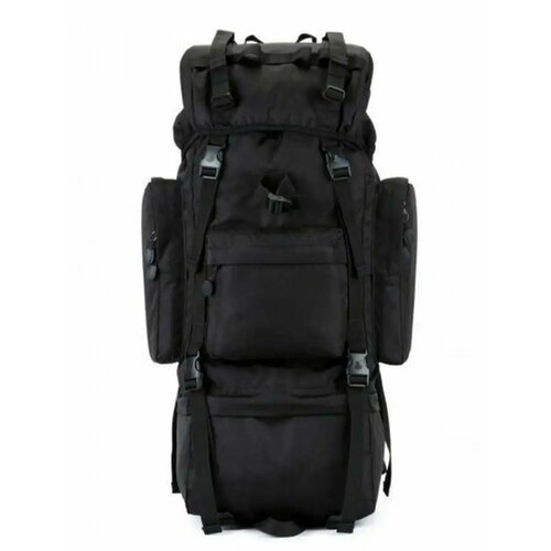Рюкзак тактический походный 70 литров (черный)непромокаемый, с каркасом