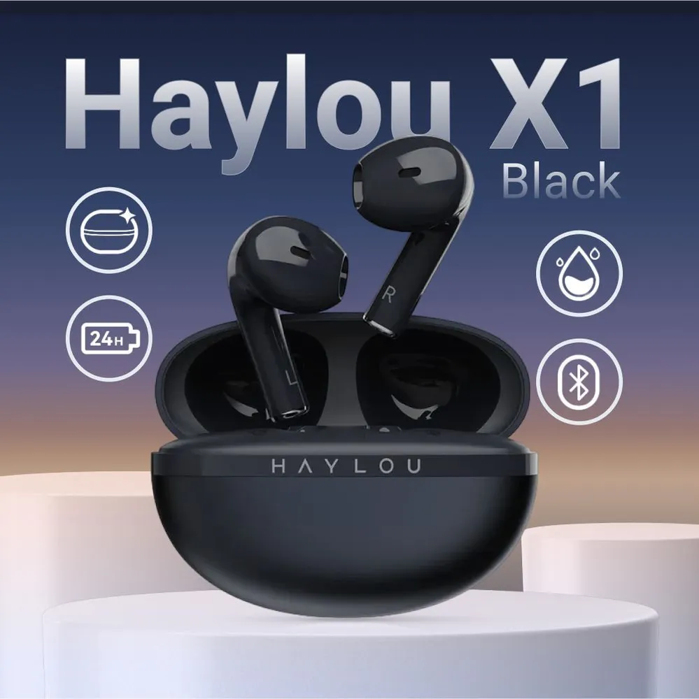 Беспроводные наушники Xiaomi Haylou X1 2023, игровые наушники в металлическом кейсе, черные