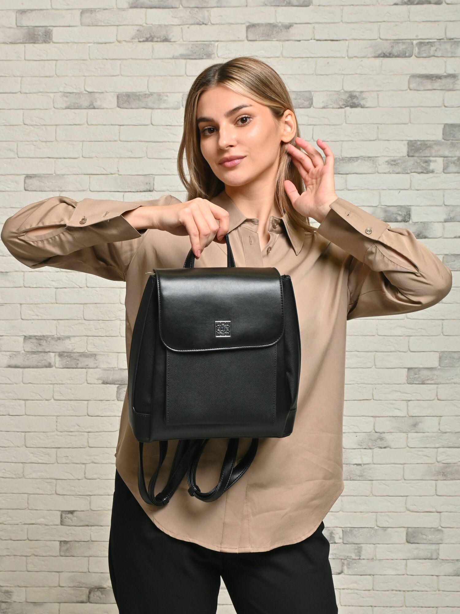 Сумка-рюкзак Daniele Patrici, черный — фото 1