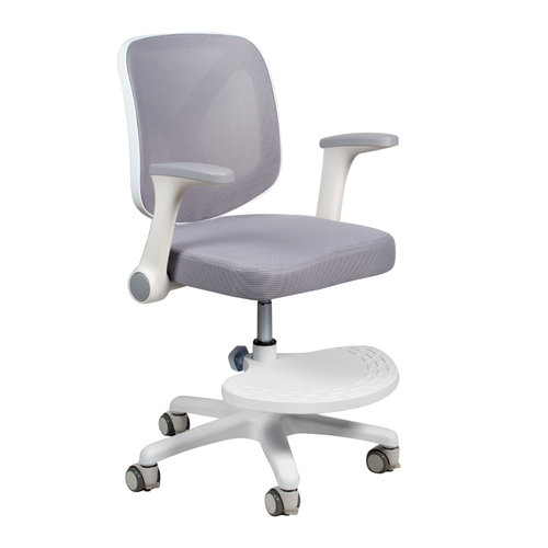 Детское кресло LST9 Grey FUNDESK (с подставкой и подлокотниками)