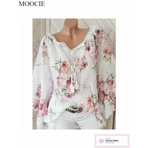фото Рубашка moocie базовая коллекция, размер 4xl, белый