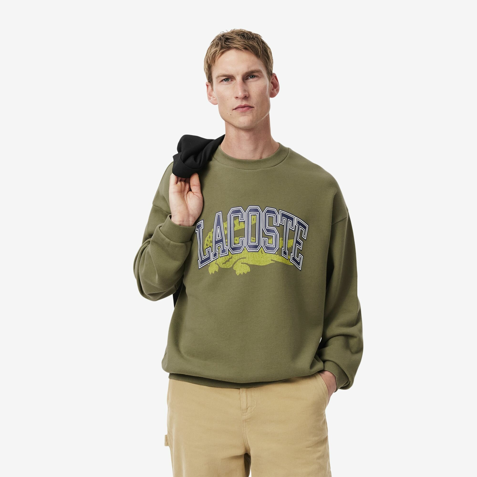 Свитшот LACOSTE, размер 5, , хаки