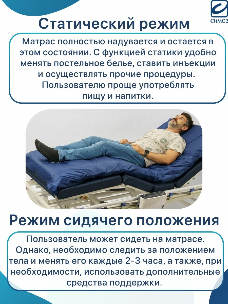 Матрасы Противопролежневые Противопролежневый матрас для лежачих больных с компрессором трубчатый 200х90 Barry Tube Standart (с вентиляцией) 240х97 см, антипролежневый матрац, надувной для пожилых людей