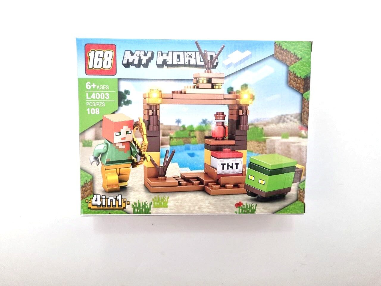 Детский конструктор My world майнкрафт совместим с лего, pcs108