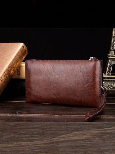 Кошелек , фактура гладкая, темно-коричневый — фото 1