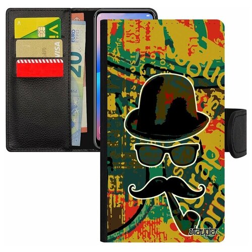 фото Чехол-книжка на телефон apple iphone 8 plus, "мистер усы" портрет гламур utaupia