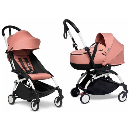 фото Коляска 2 в 1 babyzen (бэбизен) yoyo2 bassinet ginger рама белая