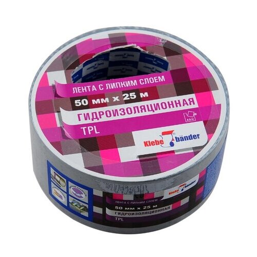 Монтажная лента гидроизоляционная tpl 50мм х25м черная Klebebander 42000₽