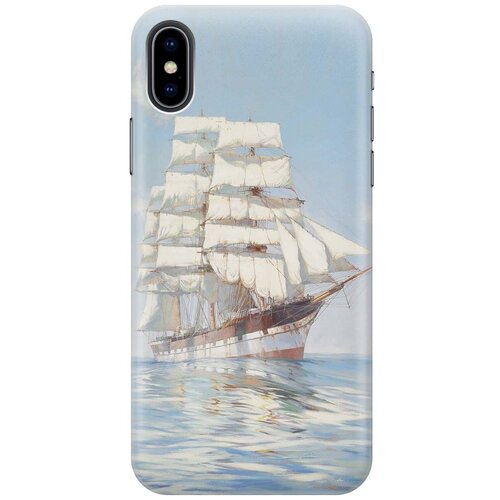 фото Re:paчехол - накладка artcolor для apple iphone xs / x с принтом "идеальный парус"