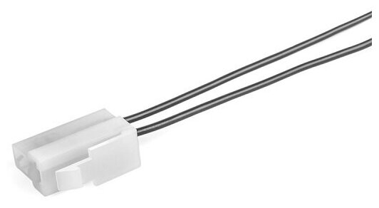 фото Разъем 172130-1 Т-образный к мотору вентилятора отопителя автомобилей Гранта, Калина, Датсун, 2-х контактный 6,3мм гнездовой, с 2-мя проводами