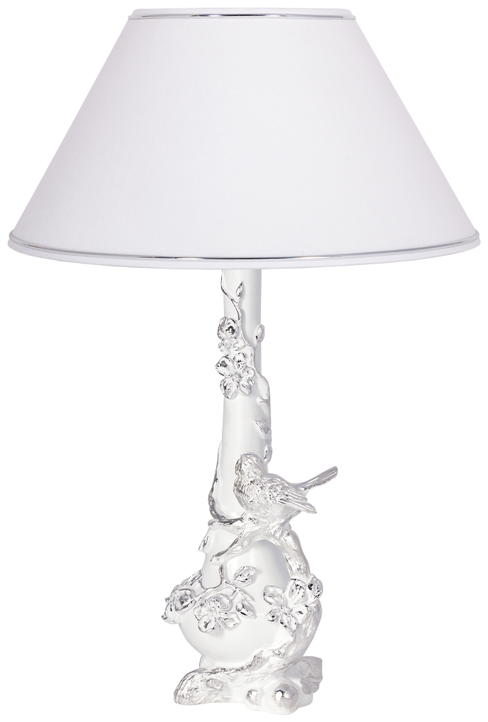 Настольная лампа Bogacho Терра белая с белый абажуром