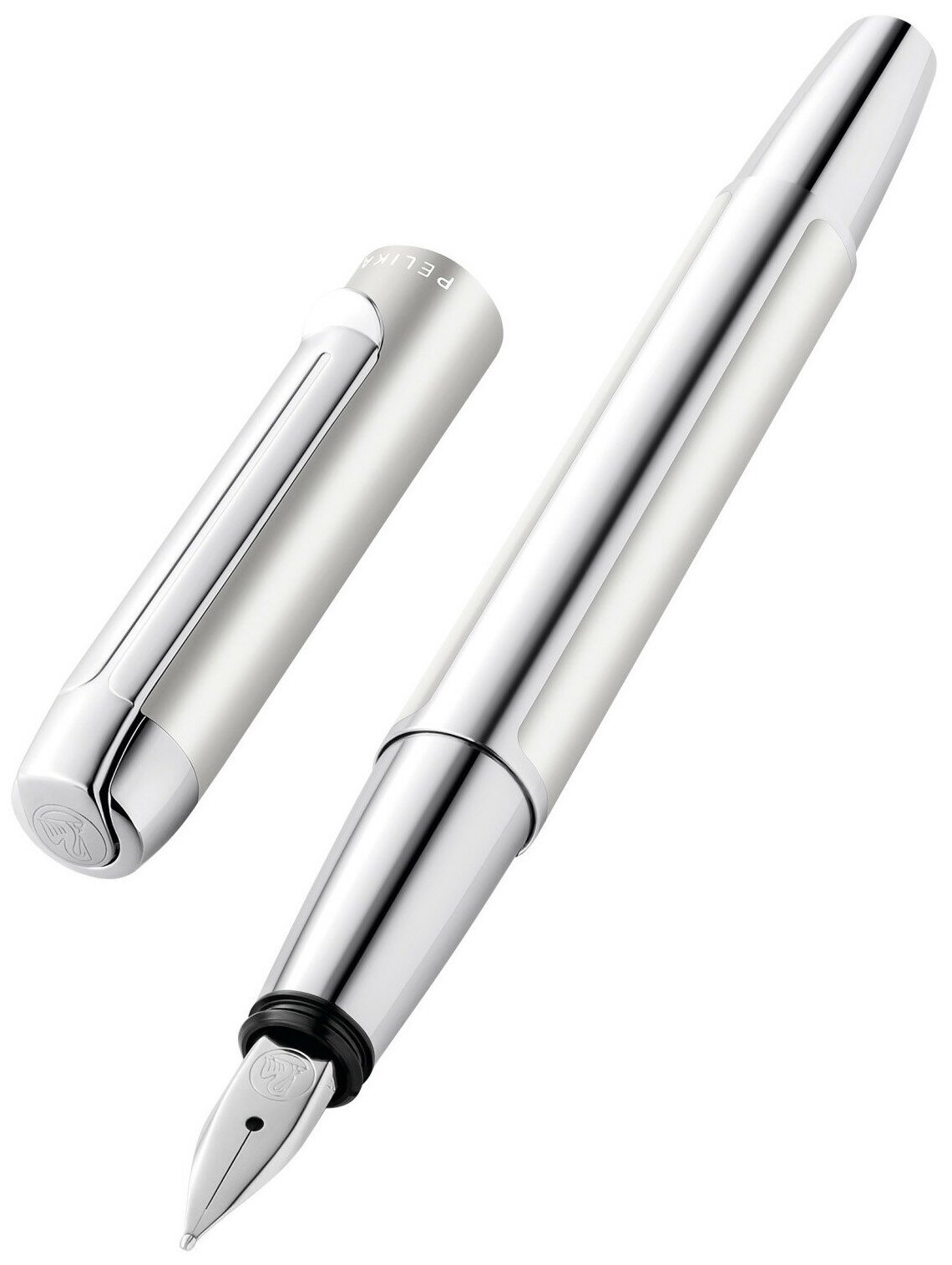 Ручка перьевая Pelikan Elegance Pura P40 (PL951954) серебристый F сталь нержавеющая картонная упаковка