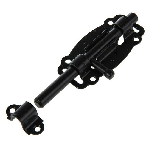 NOEZ Задвижка дверная ЗД-100-Кр-S, цвет черный матовый