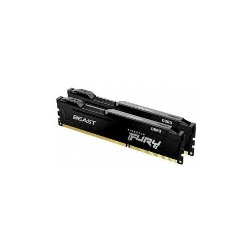 Kingston Модуль памяти DRAM 16GB 1866MHz DDR3 CL10 DIMM Kit of 2 FURY Beast Black KF318C10BBK2 16 1190300₽