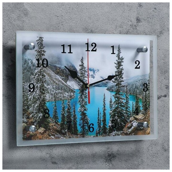 Часы настенные Сюжет серия: Природа, "Горное озеро", 20х30 см