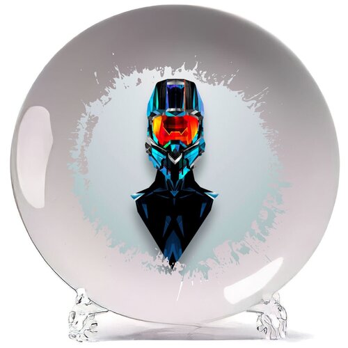 фото Тарелка coolpodarok games. hallo. игры. халлосерый фон)