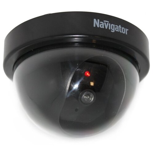 Муляж камеры видеонаблюдения с мигающим красным светодиодом на батарейках фальш камера купольная 53300₽