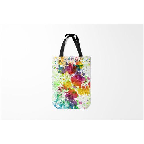 фото Сумка-шоппер / 31х42 см / тренды / абстракция красно желтые пятна burnettie