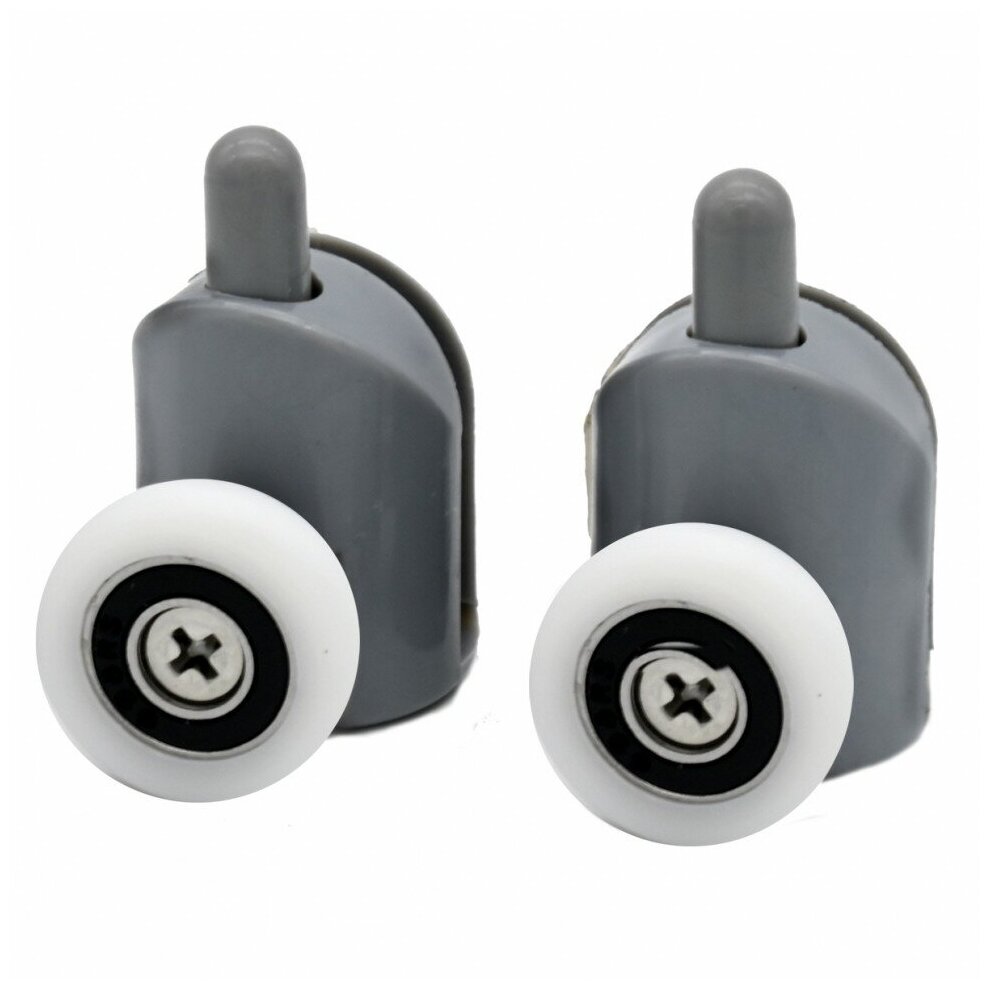 фото Ролик нижний на кнопке для двери душевой кабины 23 мм, отв. 10-12 мм, комплект 2шт AF87351