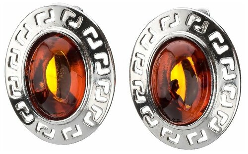 Серьги Amberprofi, серебро, 925 проба, янтарь