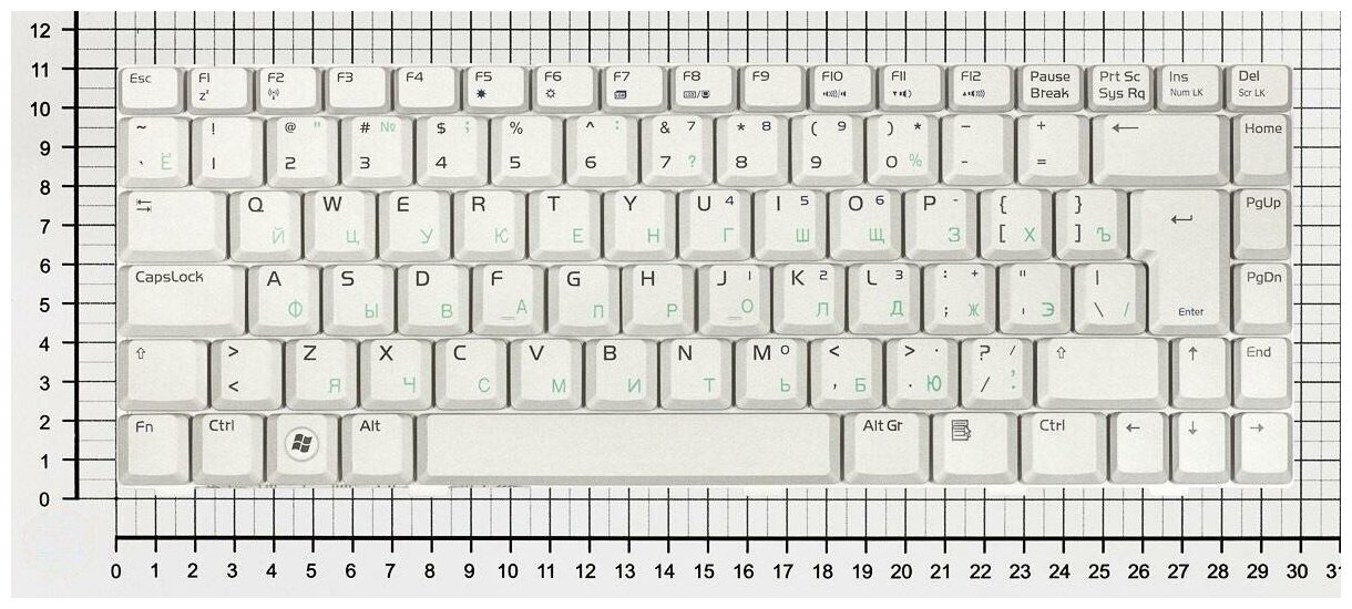Клавиатура для ноутбука Asus V6000 русская серебристая