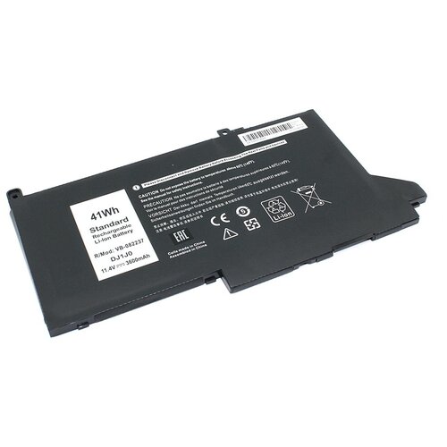 Аккумуляторная батарея для ноутбука Dell Latitude E7280 (DJ1J0) 11.4V 3600mAh OEM аккумуляторная батарея для ноутбука dell latitude 14 e5470 7 6v 6000mah черная oem