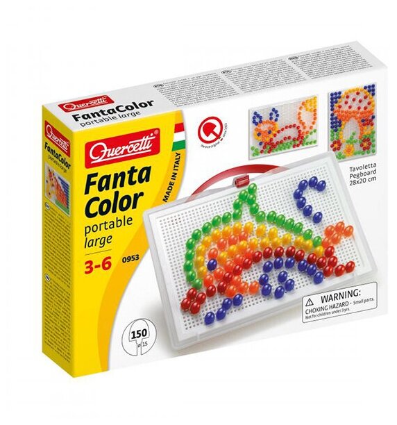 Мозаика Fanta Color Portable 150 элементов диаметр 15 мм Quercetti