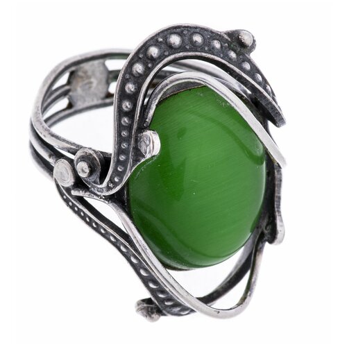 фото Антиквариат: кольцо с крупной зеленой вставкой выполненное в стиле модерн , ювелирный сплав, вставка зеленого цвета, ссср, 1970-1990 гг. raritetus