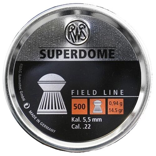 пули пневматические rws superdome 5 5 мм 0 94 грамма 500 шт Пули RWS Superdome 5,5 мм, 0,94 грамм, 500 штук