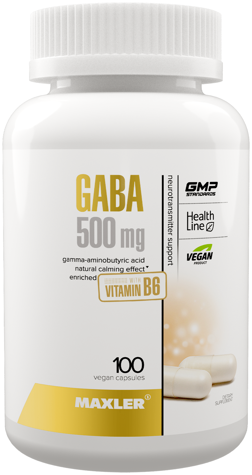GABA MAXLER (USA) GABA 500 mg 100 веган капсул