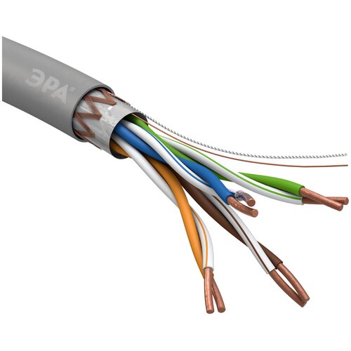 ЭРА Кабель витая пара SF/UTP Cat5e 4x2x24 AWG CU PVC 305 м (1/18)