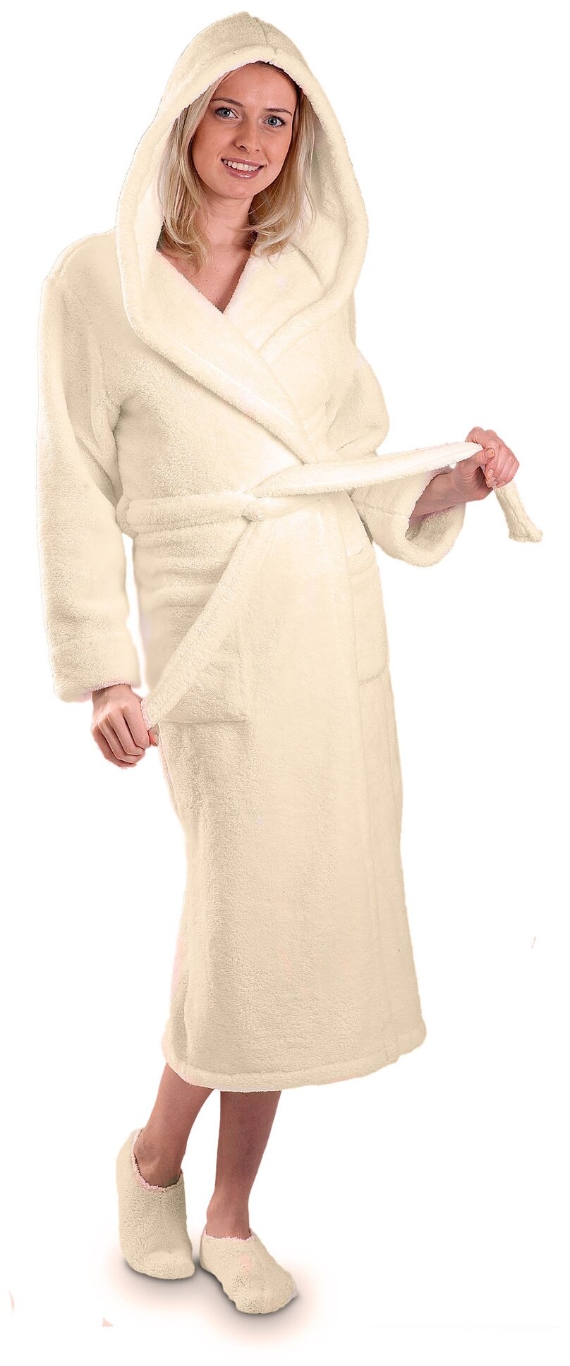 Халат женский домашний махровый банный с капюшоном длинный на запах запашной с поясом домашняя одежда женская S-family