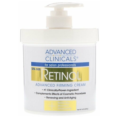 Advanced Clinicals, Retinol, Укрепляющий крем с улучшенной формулой, 454 г