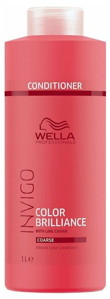 Wella Professionals / Бальзам-уход для защиты цвета окрашенных жестких волос INVIGO COLOR BRILLIANCE, 1000мл