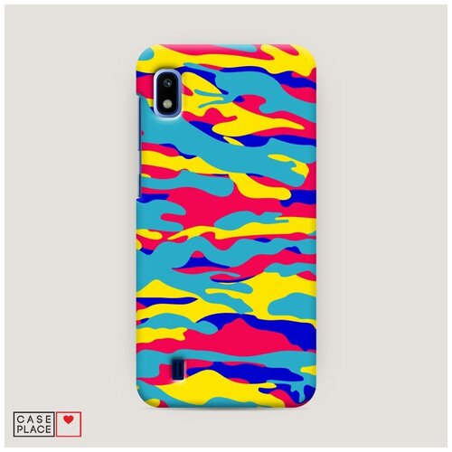 фото Чехол пластиковый samsung galaxy a10 ярко-розовый камуфляж case place