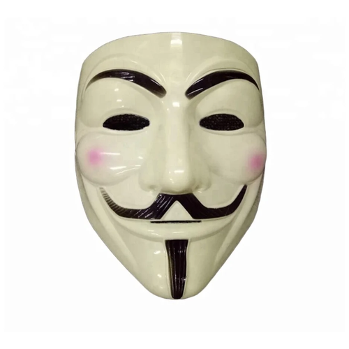 маска анонимуса пластиковая гай фокс перламутровая белая Маска Анонимуса / пластиковая Гай ФоксЛюминисцентная Фосфорная