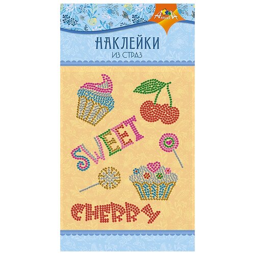 Апплика Наклейки из страз Cherry (C3284-12), 23х12 см, 7 шт.