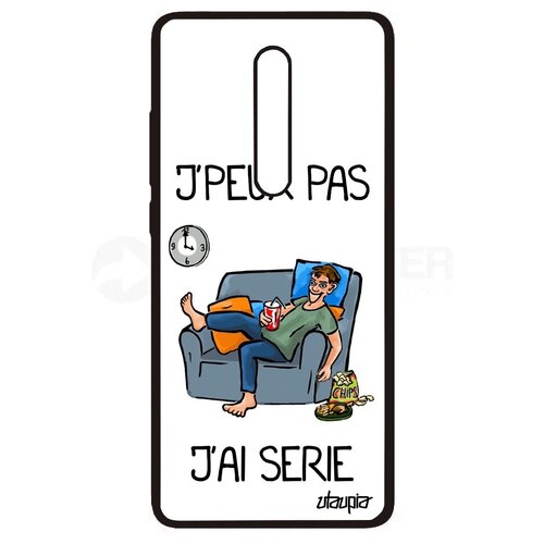 фото Противоударный чехол на телефон // xiaomi mi 9t // "не могу - у меня сериал!" повод шутка, utaupia, белый