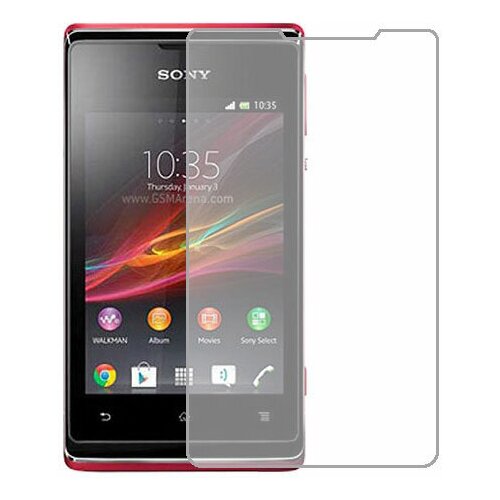 Sony Xperia E защитный экран Гидрогель Прозрачный (Силикон) 1 штука sony xperia tipo dual защитный экран гидрогель прозрачный силикон 1 штука