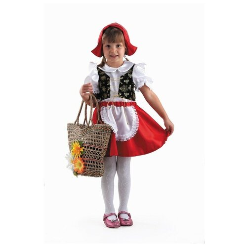 Карнавальный костюм «Красная Шапочка», текстиль, р. 34, рост 134 см карнавальный костюм красная шапочка шапка блузка юбка р 32 рост 122 128 см
