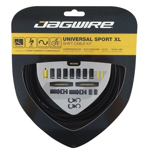 фото Тросы с оболочками jagwire для переключателей, universal sport shift xl, комплект, чёрный, uck600