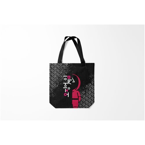 фото Сумка-шоппер / 40х40 см / сериалы / игра в кальмара треугольник squid game burnettie