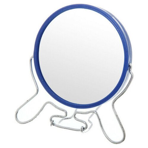 Купить Зеркало настольное в пластиковой оправе «Практика» круг, подвесное, двухстороннее d-9, 5см, Восток