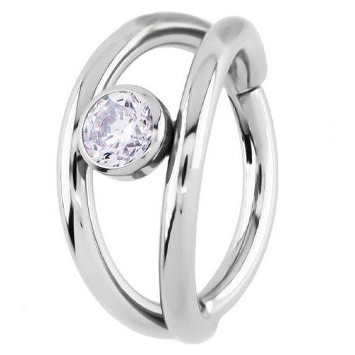 Пирсинг в бровь, размер 8 мм, серебряный