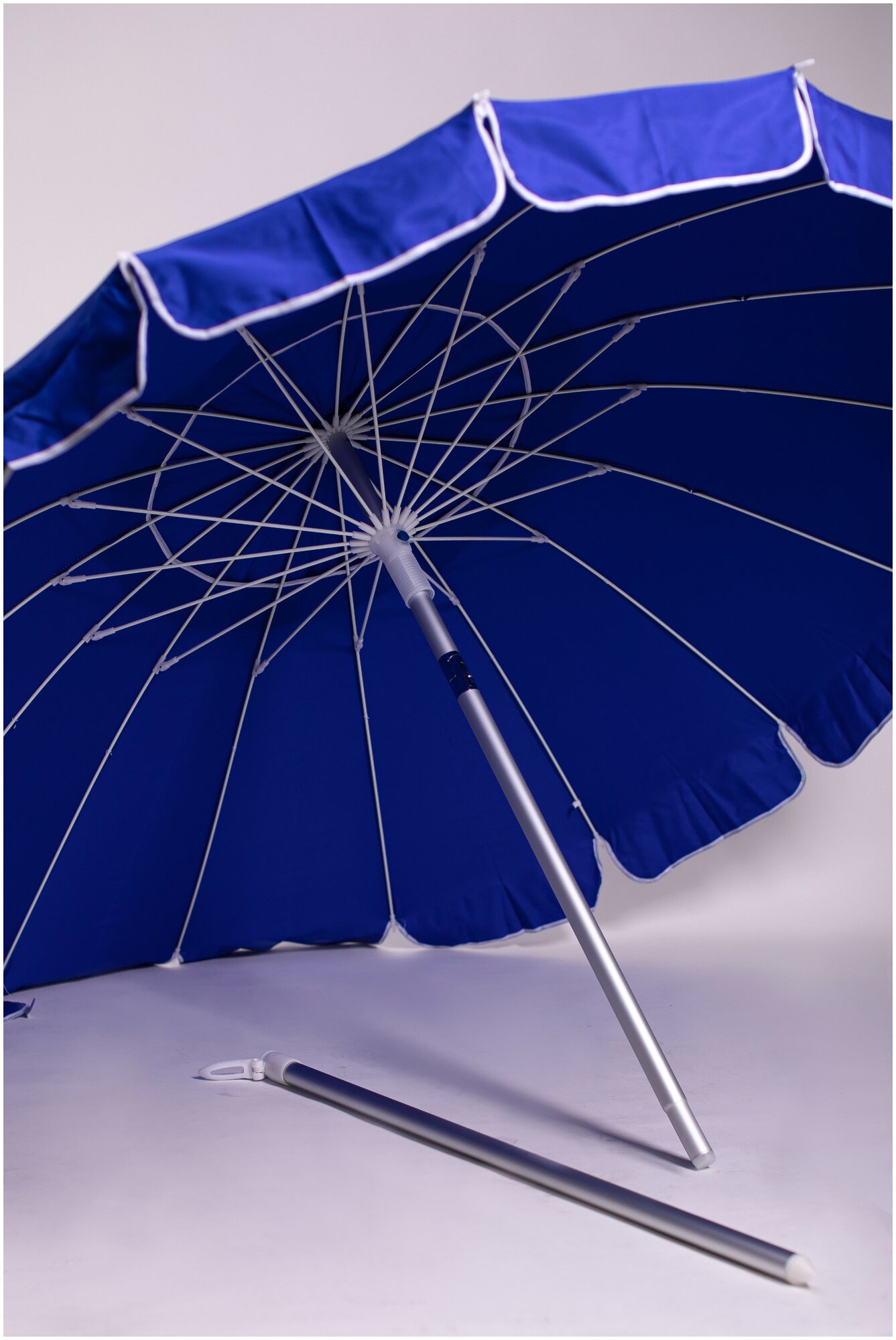 Зонт пляжный, солнцезащитный 2.2 м 16 спиц, . ткань-оксфорд, с клапаном, с наклоном. основание-алюминий - фотография № 8