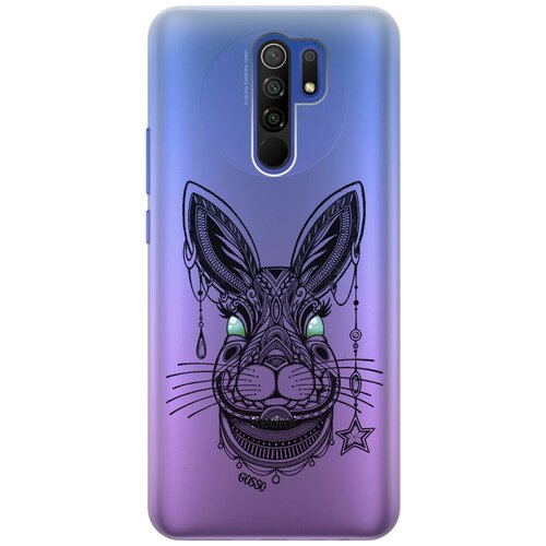 Ультратонкий силиконовый чехол-накладка Transparent для Xiaomi Redmi 9 с 3D принтом Grand Rabbit ультратонкий силиконовый чехол накладка transparent для xiaomi redmi go с 3d принтом grand rabbit