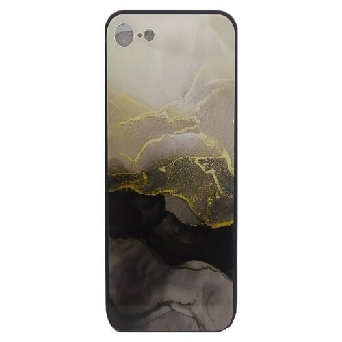 Задняя накладка для iP 7/8/SE (4,7) FC агат серый силикон+пластик