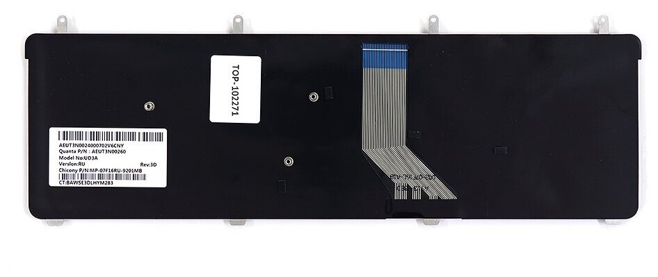 Клавиатура для ноутбука HP Pavilion DV7-2000 DV7T-2000 Series Плоский Enter Черная без рамки PN NSK-H8W0R