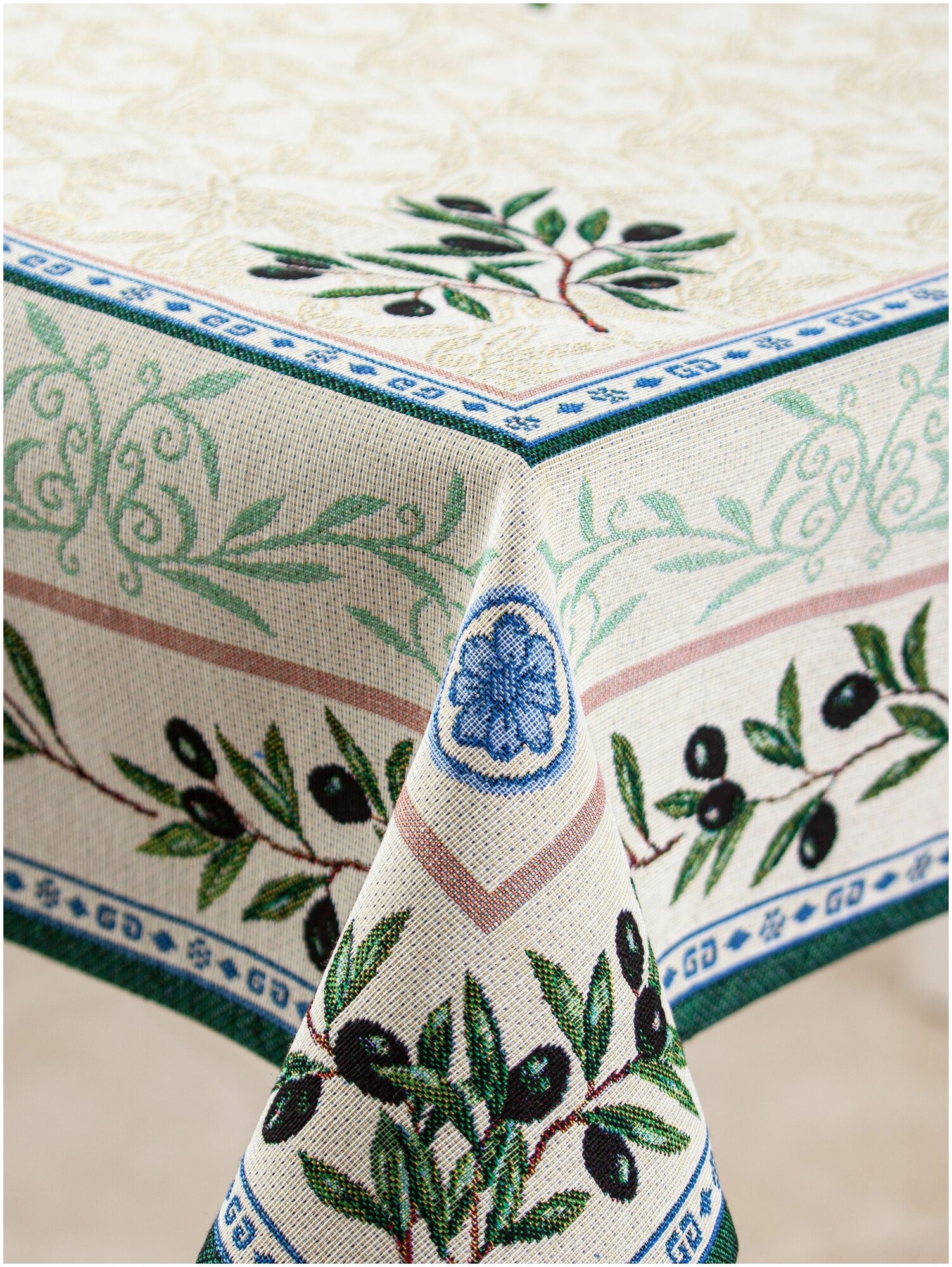 фото Скатерть Le Gobelin Маслины 100х100 см